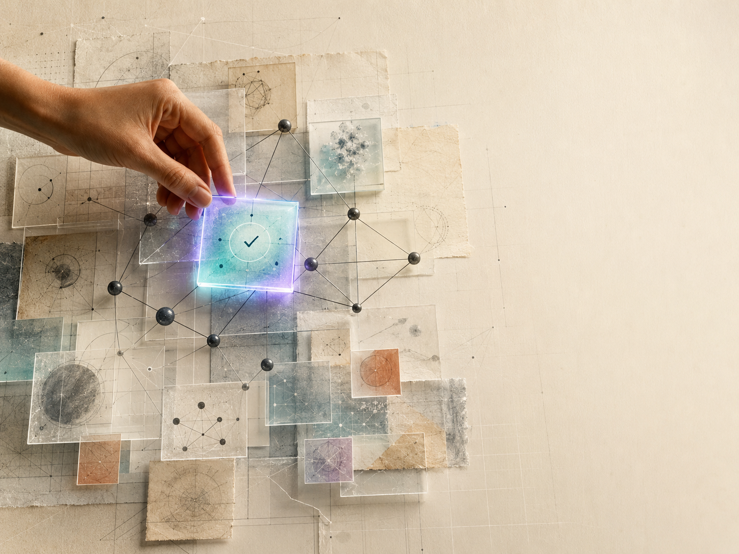 AI-generated archive verification visual